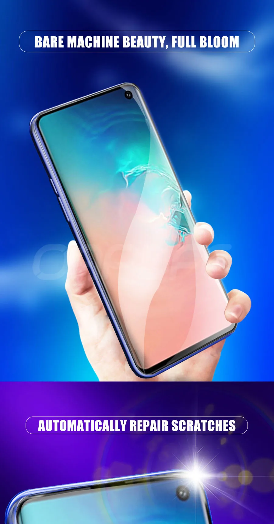 100D изогнутая мягкая защитная пленка для samsung Galaxy S10 S9 S8 Plus S10e S7 Edge A6 A8 Plus Защитная пленка для экрана