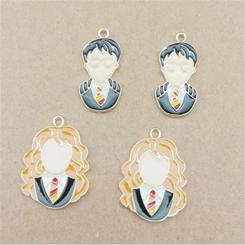 

10pcs/lot new creative drip metal beads cartoon characters charms for diy fashion earrings necklace pendant jewelry accessories