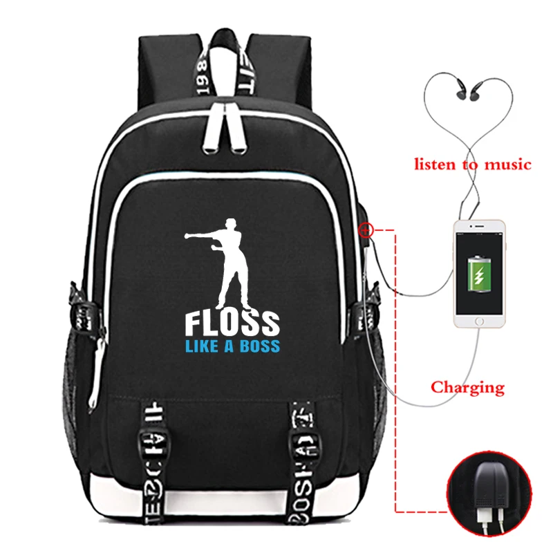 Floss, как принт Boss, сумки, рюкзак для студентов, школьная сумка, usb зарядка, Череп, рюкзак, детский, для путешествий, рюкзак, Веселый рюкзак