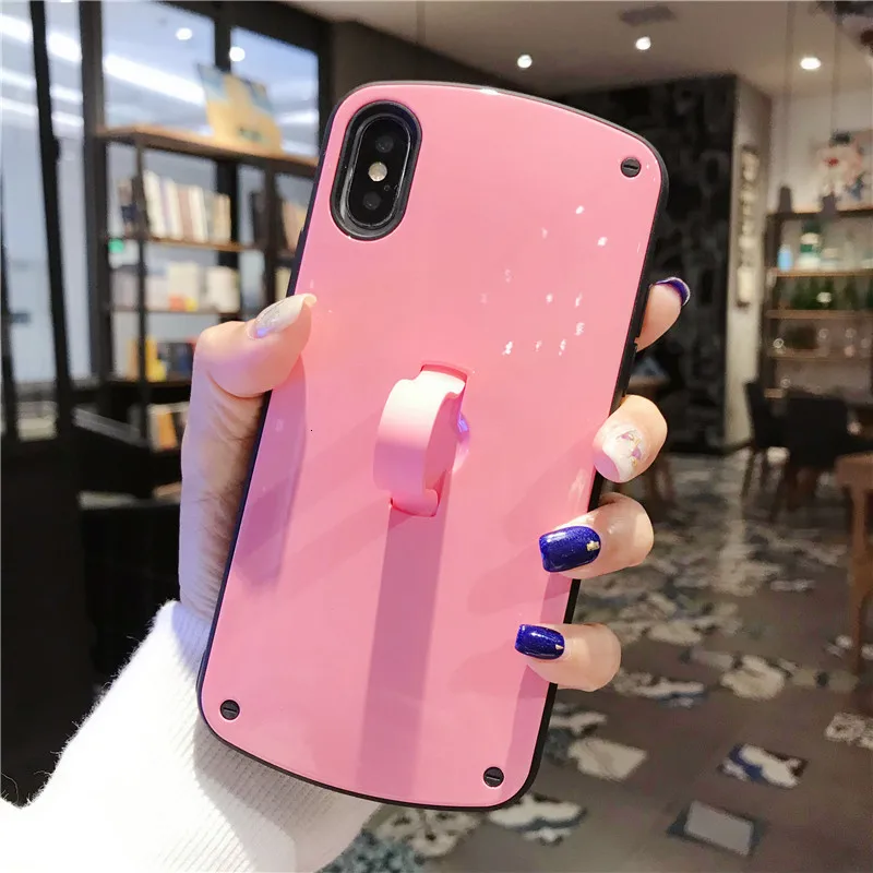 IMIDO сплошной цвет Овальный чехол для IPhone 11pro Max X XR XS Max Простой Модный чехол для IPhone 7 8plus 6 6splus