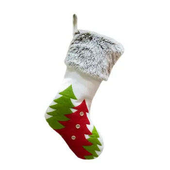 

Christmas Stockings Candy Socks Gifts Bag With Hanging Loops Xmas Tree Fireplace Seasonal Decorations- ztou
