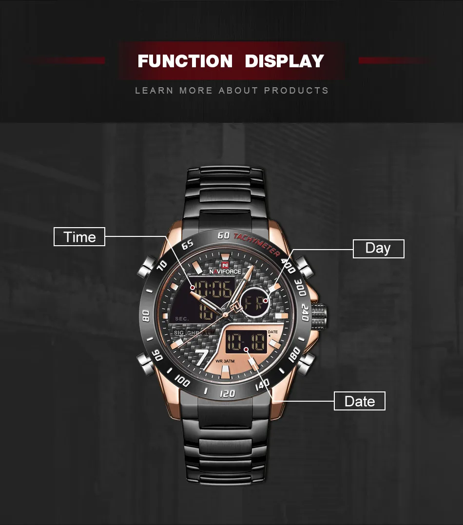 Новые мужские часы Топ люксовый бренд NAVIFORCE армейские модные повседневные часы из нержавеющей стали водонепроницаемые кварцевые наручные часы Мужские часы