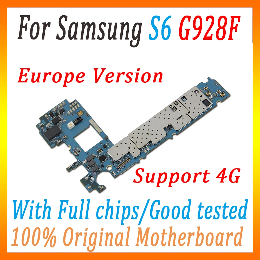 Для samsung Galaxy S6 edge плата G9287 G928F материнская плата с чипами для SM-S6 edge G928F материнская плата