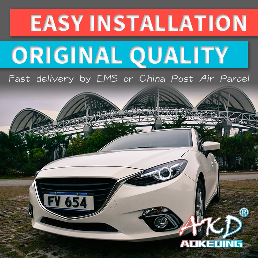 AKD тюнинг Автомобильная фара для Mazda 3 mazda3 Axela 2014 2016 светодиодные фары DRL ходовые