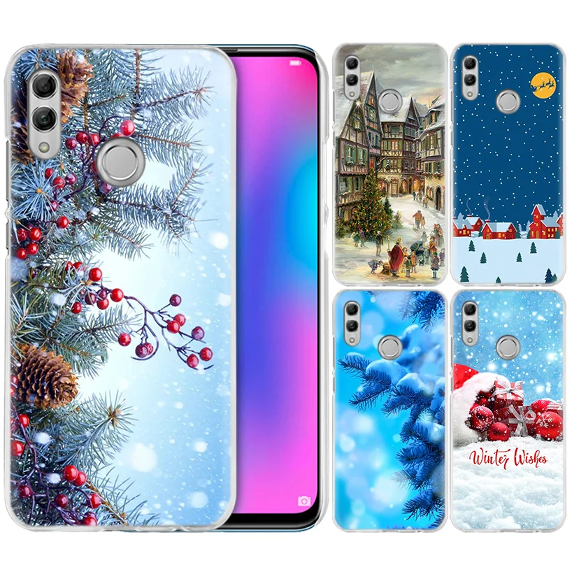 Рождественский зимний чехол для Huawei Honor 8X 9A 9C 9S 9X Pro Y9 8A 2020 10 Lite Play 20i Y6 Y7 2019 жесткий