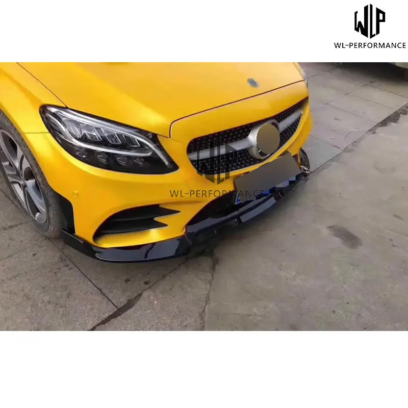 W205 Высокое качество углеродного волокна/FRP переднее полоса для установки губы стайлинга автомобилей подходит для Merceders-Benz C Class W205