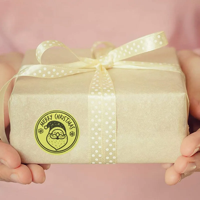 50-500 stücke Frohe Weihnachten Aufkleber Weihnachten Baum Elch Candy Tasche Dicht Aufkleber Weihnachten Geschenke Box Etiketten Dekorationen Neue jahr – Detail 8