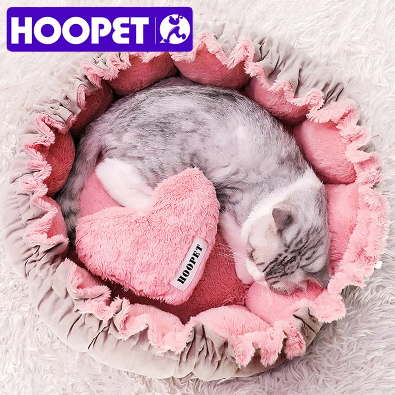 Hoopet Cat Cute Pink Bed Warm Puppy Dog Bed Mat Autumn Winter Lovely House For Cats Cat Beds Mats Aliexpress