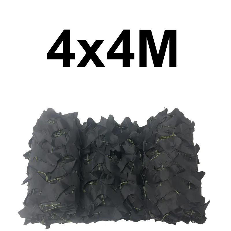Black WELEAD 4x4 м усиленная камуфляжная сеть Военный белый синий песок черный 4x4 4*4 4*4 м для сада скрытый тент - Цвет: Black