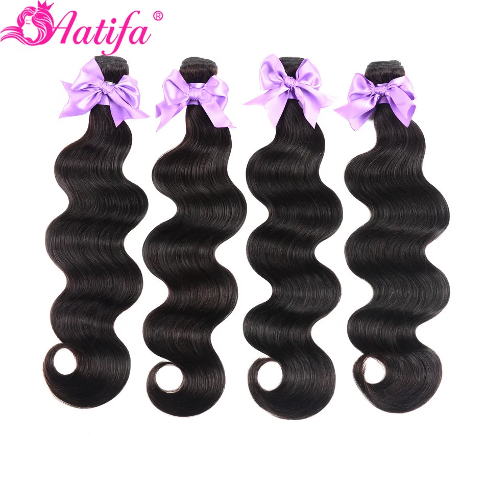 Brazilian Body Wave Bundles 100% Human Hair 1/3/4 PCS Hair Bundles Remy Hair Weave 8-28 Inch Hair Extension Natural Color Aatifa Brazilian Body Wave Bundles 100% Human Hair 1/3/4 PCS Hair Bundles Remy Hair Weave 8-28 Inch Hair Extension Natural Color Aatifa
