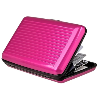 

Men Women RFID Protector Metal ID Credit Card Holder Aluminum Wallet Card Case