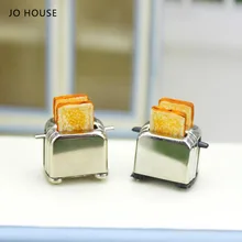 

JO HOUSE Mini Bread Machine Witn 2pcs Bread1:12 Dollhouse Minatures Model Dollhouse Accessories