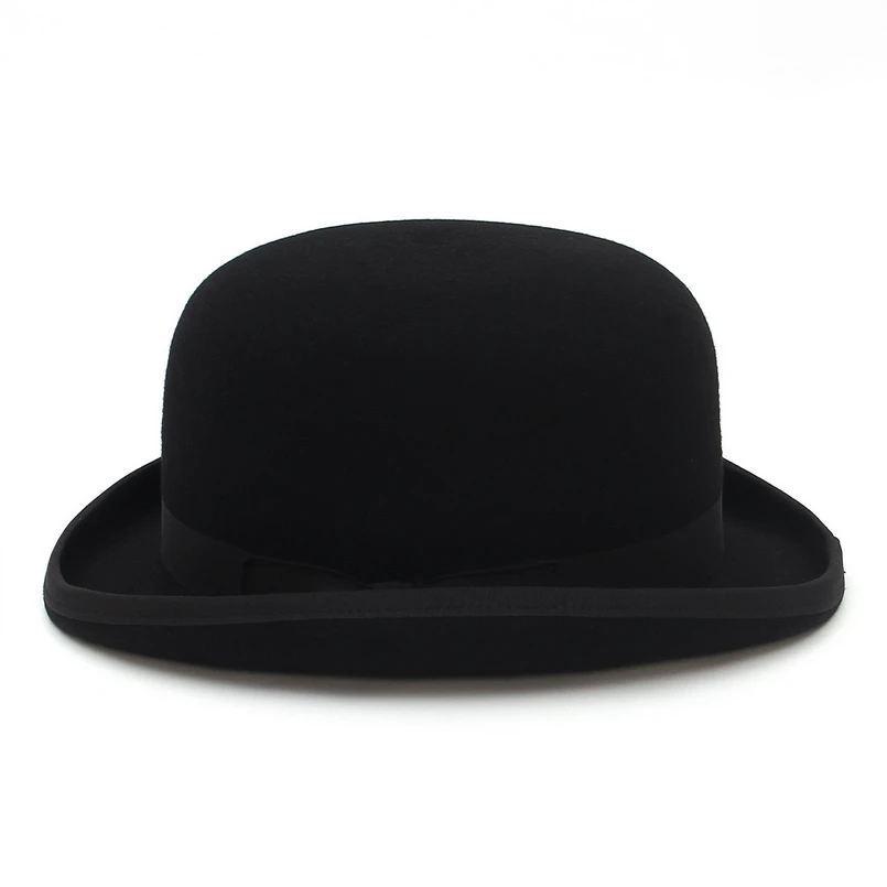 100% Wool Felt Derby Bowler Hat For Men Women Satin Lined Fashion Party Formal Fedora Costume Magician Hat fashion hat,wool hat,fedora hat