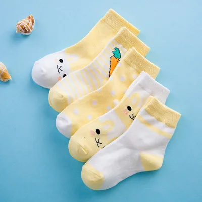 5 пар носков детские зимние носки для девочек и мальчиков, теплые хлопковые носки для новорожденных мальчиков, одежда аксессуары для От 1 до 3 лет - Цвет: H