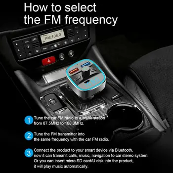 

AUX Bluetooth 5.0 Bluetooth FM Transmitter Universal Newest Professional
