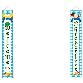 

German Oktoberfest Banner Hanging Flag Bavarian Beer Festival Party Pub Bunting House Door Banner Decoration Xmas Gift