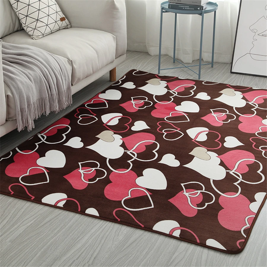Living Room Coral Fleece Carpet Sofa Coffee Table Rugs Kid's Bedroom Non-slip Soundproof Balcony Bay Window Mat