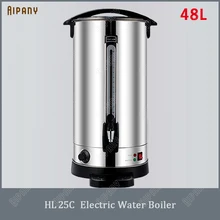 HL25C Электрический бойлер для воды 48L из нержавеющей стали большой электрический чайник коммерческий многофункциональный электрический чайник подогреватель горячего кипячение воды машина