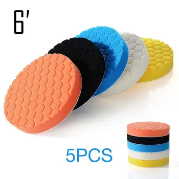 

Vehemo 5pcs Car Buffing Sponge Vehicle Polishing Foam Auto Buffing Sponge for Truck Pad Kit Waxing Set for Durable