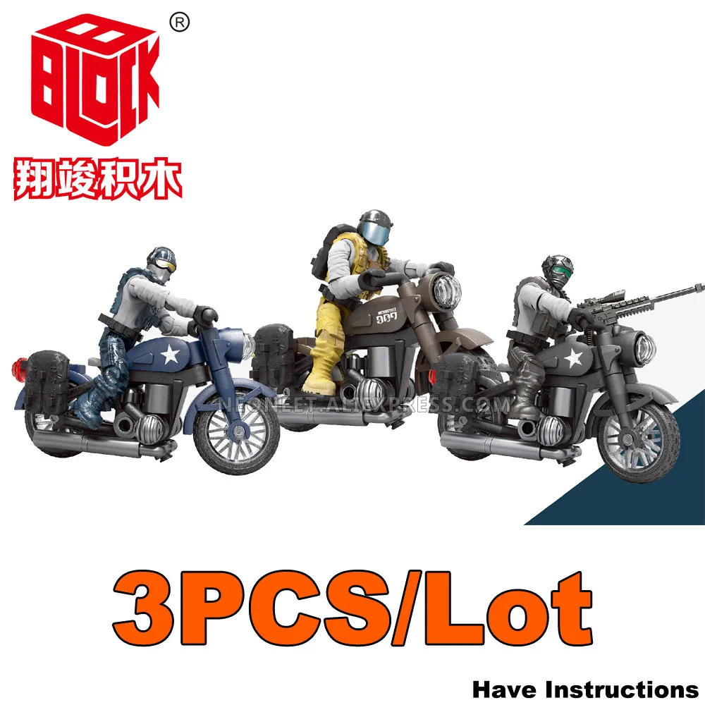 

Call of Duty Motorcycle Military Army Soldiers Weapon Building Blocks Fit Mega Bloks Construx Lego MiniFigures