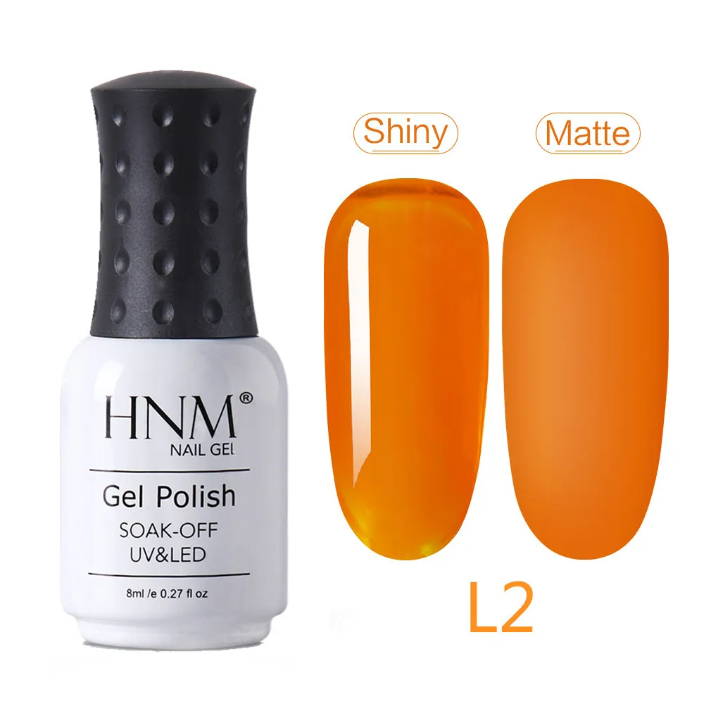 HNM 8 мл jam серия УФ-гель для ногтей Блестящий/матовый эффект дизайн ногтей замочить от матового верхнего покрытия светодиодный Полупостоянный Гель-лак - Цвет: L2