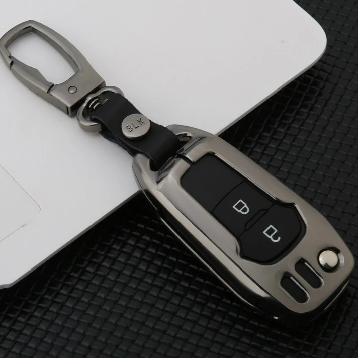 Защитный чехол из цинкового сплава для ключей для автомобиля, чехол для ключей для Ford Escort Mondeo Everest Ranger Fusion, аксессуары - Название цвета: A