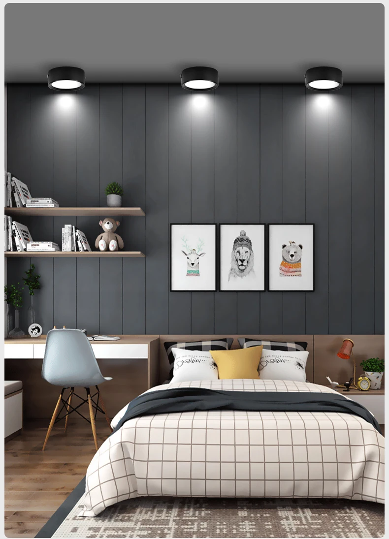 Surface Mounted LED Downlight 5W 10W 15W Ceiling Lamps Ultra-thin Decorative Spot Led Lights 220V For Living Room Home Lighting