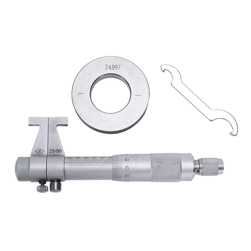 

New Micrometer Caliper Gauge 25-50Mm Inside Micrometer For Inside Measurement Inner Diameter