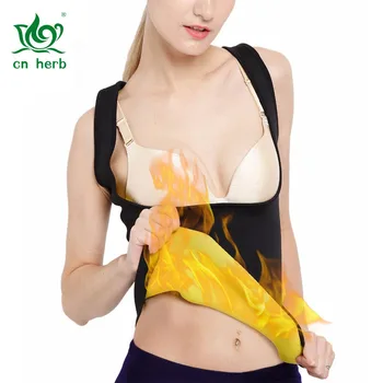 

Cn Herb Women's Hot Sweat Slimming Neoprene Shirt Vest Body Shaper For Weight Loss No Zipper Black Free Shipping