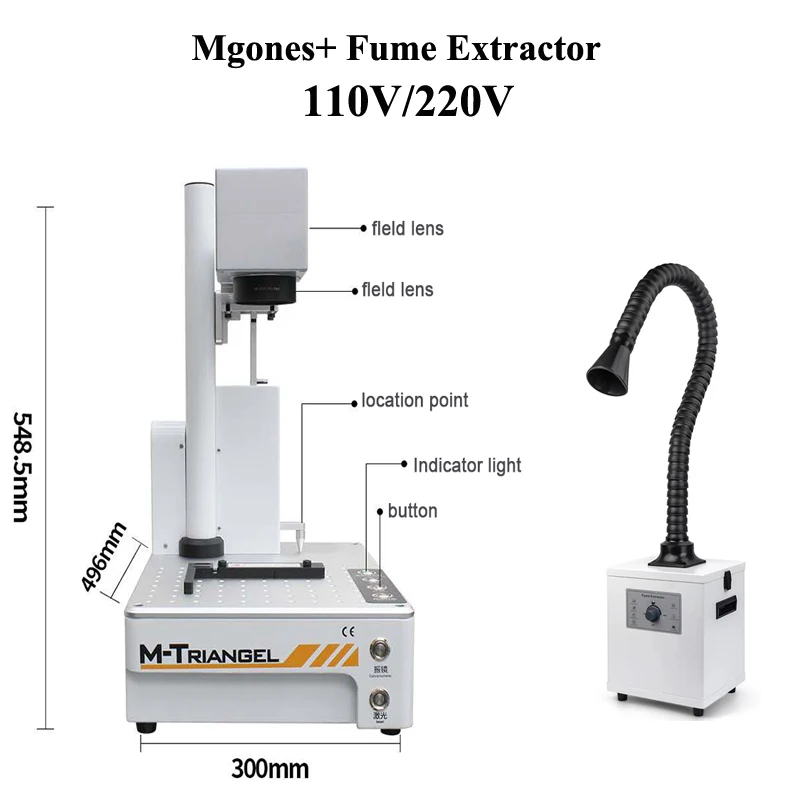 Новый M-triangel DIY принтер с ЧПУ лазерная резка для 11 Xs Xsmax X заднее стекло Удаление ЖК-рамы ремонт лазерный отдельный станок + курильщик