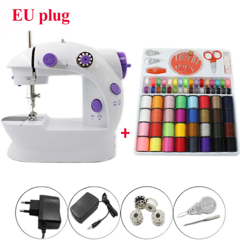 Portable Electrec Sewing Machine Set Stitch Sew needlework Cordless Clothes Fabrics LED Handheld Sewing Machines