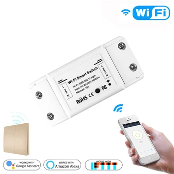 

1pc WiFi Smart Light Switch Universal Breaker Timer Smart Life APP Wireless Remote Control Works with Alexa Google Home