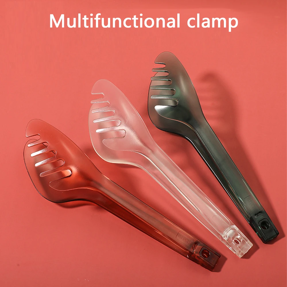 

Home 2 In 1 Silicone Food Tong Multi-Function Kitchen Tongs Clamp Salad Tools BBQ Non Slip Vegetables Anti-Scalding Removable