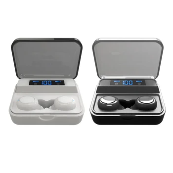 

Wireless Bluetooth 5.0 Earphone Stereo Bass Headphones Portable Sport Earphones Mini Wireless Earbuds with 2200mAh Bin