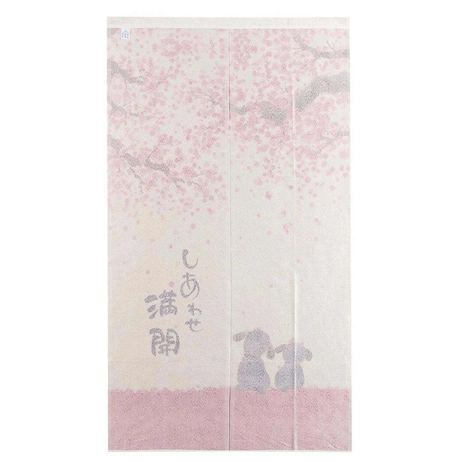 Горячие японский стиль дверной занавес 85X150 см Happy Dogs Cherry Blossom