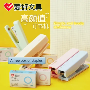 

Soft Light Color Portable Stapler School Office Supplies Cute Stationery Papeleria Papelaria