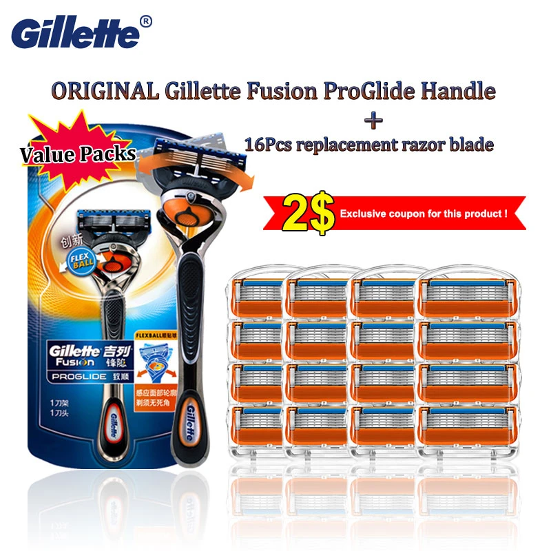 Gillette Fusion Proglide оригинальная Мужская Ручная бритва с 5 слойной заменой мужской