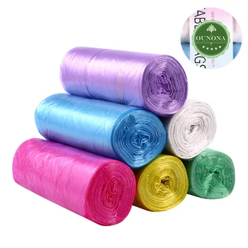 

150pcs Handle-Tie Small Trash Bags Colorful Plastic Bags for Home Office