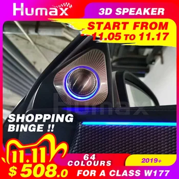 

New designed LED speaker for Mercede A class W177 2019+ 64colors LED ambient light atmosphere illuminated car audio