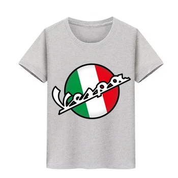 

Boy Girl cotton Tshirt Motorcycle top tee Children Skateboard Teeshirts Kid T-shirt Italy Flag T Shirt Vespa print