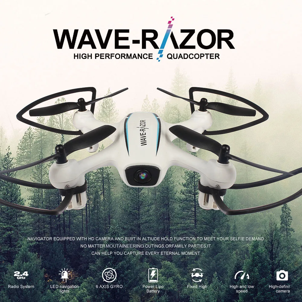 Flytec H816HW 720P 120 Wide Angle Camera Drone Dron Wifi FPV 6-Axis Gyro Altitude Hold Headless RC Quadcopter Drone (4)