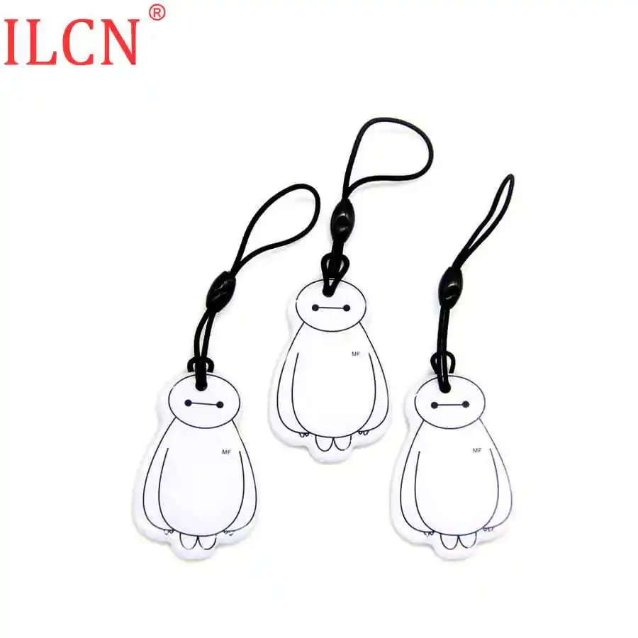 S50 1K 13.56Mhz UID Changeable Writable IC Card Badge Key Fob Token Tag NFC RFID Dropping Glue Cartoon Keyfobs Fast Shipping 1
