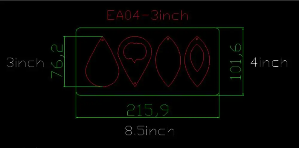 Earring-EA04 скрапбукинга срезанное небо и стальные деревянные штампы совместимы с большинством машин - Цвет: EA04 -3