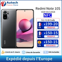 Global Version Xiaomi Redmi Note 10 S 10S 6GB 8GB RAM 128GB ROM 64MP Quad Camera Smartphone 33W Charging 6.43" AMOLED Display