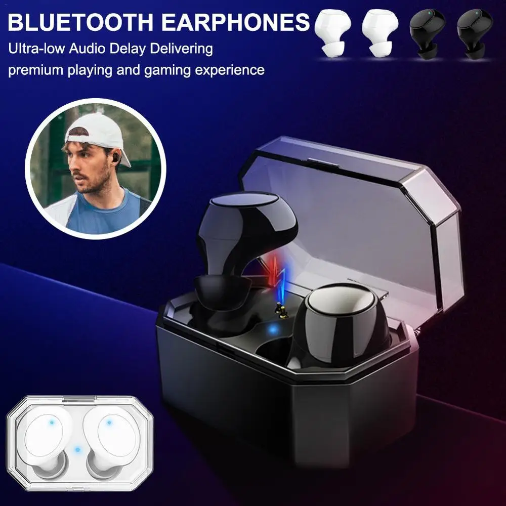 Беспроводные Bluetooth 5,0 наушники Y6 TWS IPX4 Водонепроницаемая беспроводная гарнитура HIFI HD стерео двойной вызов шумоподавление объемное