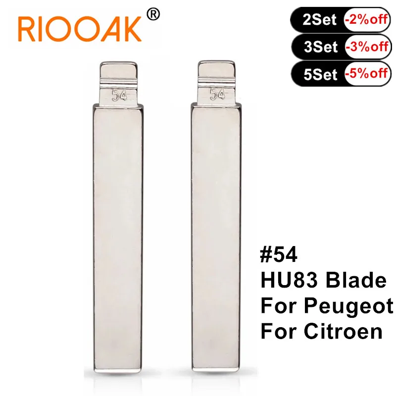 

10 шт./лот #54 lishi HU83 металлическая заготовка, необработанный откидной ключ KD/VVDI для Peugeot 301/307/308/408 Citroen C3/C4L/C5