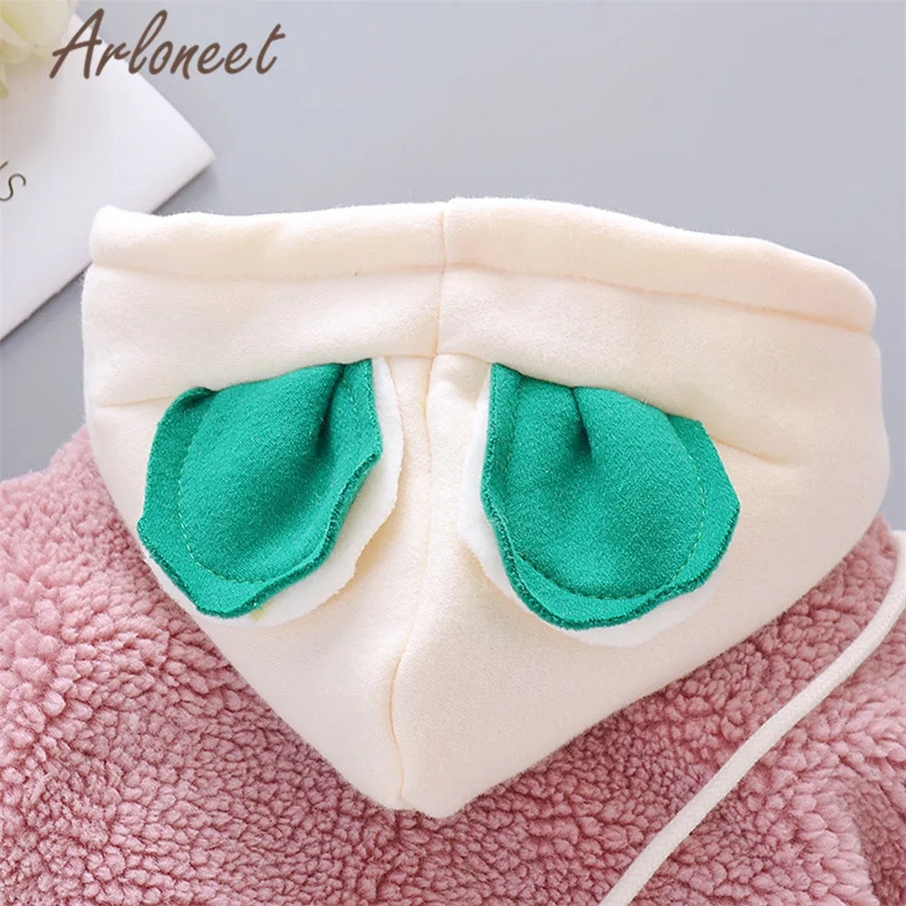 ARLONEET/пальто с героями мультфильмов теплое зимнее плотное пальто для маленьких девочек верхняя одежда с капюшоном из 2 предметов на молнии с рисунком морковки Новое Детское пальто хлопковая куртка для мальчиков
