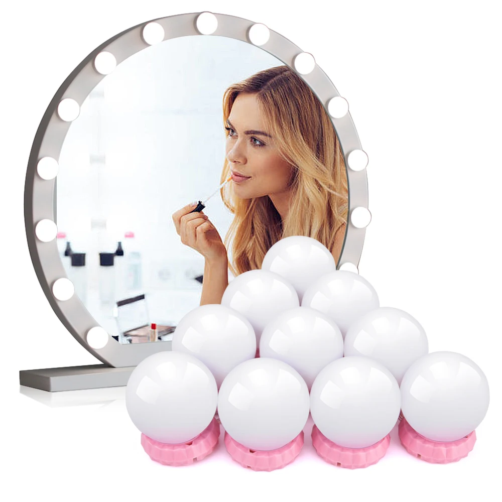 Makeup Mirror Light Bulb Hollywood Style LED Bulbs Kit Lighting Fixture Strip for Makeup Vanity Dressing 1