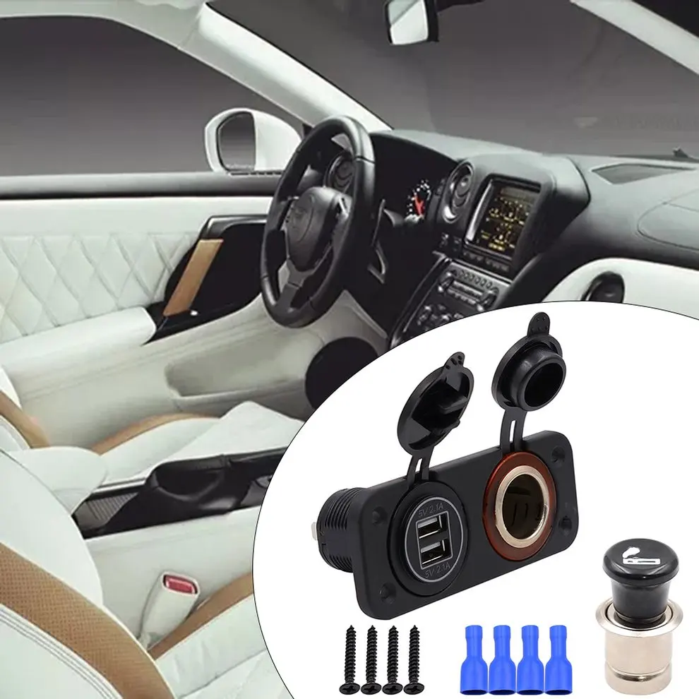 CS-526J2 Автомобиль Мотоцикл Мощность Порты и разъёмы USB адаптер 12 V/24 V пробки прикуривателя автомобиля аксессуары