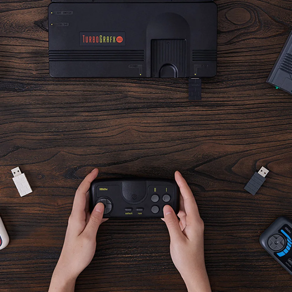 Беспроводной геймпад 8bitdo PCE Core 2 4G для ПК двигателя мини-ПК CoreGrafx Mini переключателей